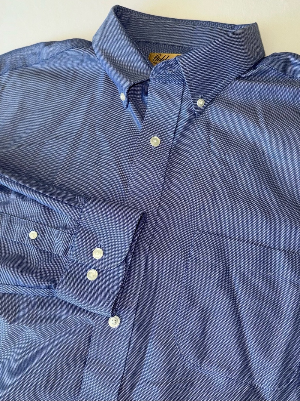 Roundtree & Yorke Gold Label Button-Down Men's Shirt Large